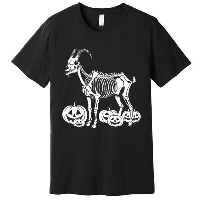 Goat Skeleton Birthday Halloween Premium T-Shirt