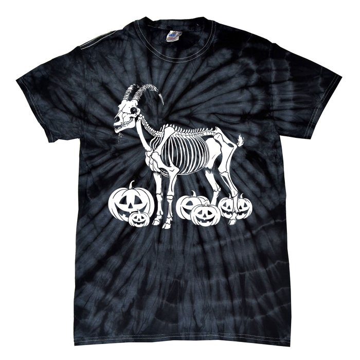 Goat Skeleton Birthday Halloween Tie-Dye T-Shirt