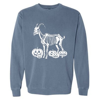 Goat Skeleton Birthday Halloween Garment-Dyed Sweatshirt