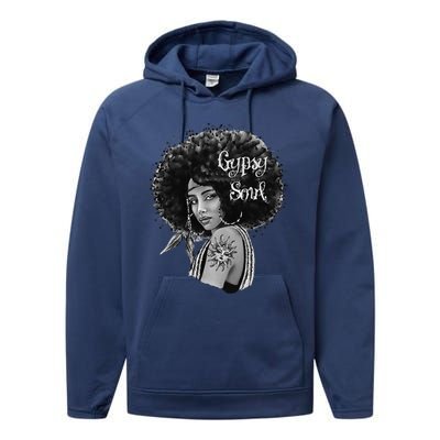 Gypsy Soul Beautiful Boho Unique Art Performance Fleece Hoodie