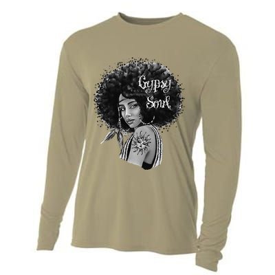 Gypsy Soul Beautiful Boho Unique Art Cooling Performance Long Sleeve Crew