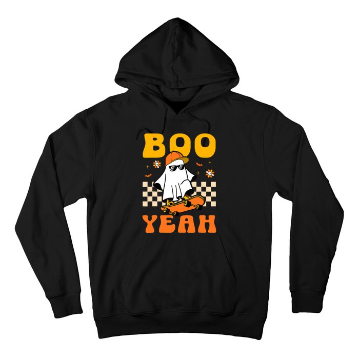 Ghost Skateboard Boo Yeah Groovy Halloween Costumes Boy Hoodie