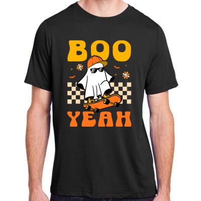 Ghost Skateboard Boo Yeah Groovy Halloween Costumes Boy Adult ChromaSoft Performance T-Shirt