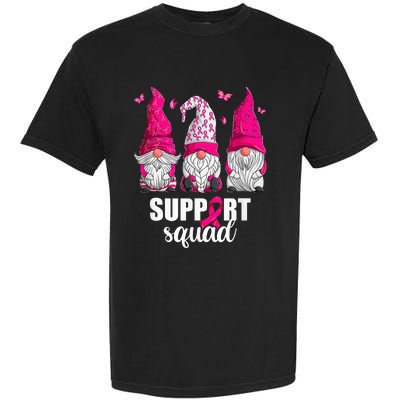 Gnome Squad Breast Cancer Awareness Support Garment-Dyed Heavyweight T-Shirt