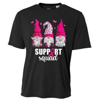 Gnome Squad Breast Cancer Awareness Support Cooling Performance Crew T-Shirt