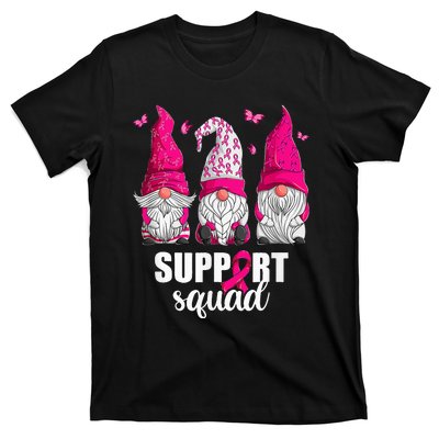 Gnome Squad Breast Cancer Awareness Support T-Shirt