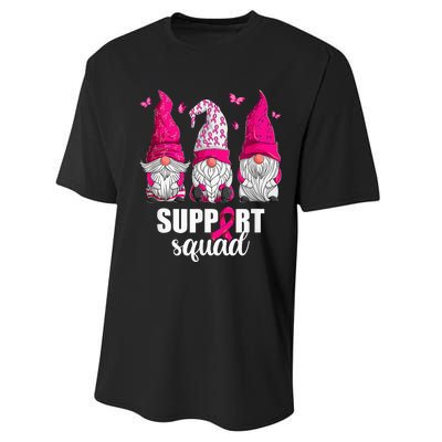 Gnome Squad Breast Cancer Awareness Support Performance Sprint T-Shirt