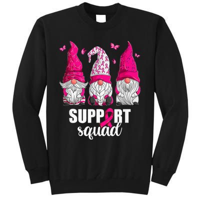 Gnome Squad Breast Cancer Awareness Support Tall Sweatshirt