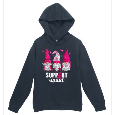 Gnome Squad Breast Cancer Awareness Support Urban Pullover Hoodie