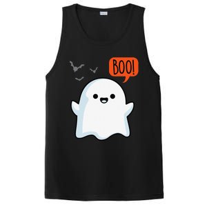 Ghost Saying Boo Spooky Bat Halloween Costume School Teacher PosiCharge Competitor Tank