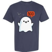 Ghost Saying Boo Spooky Bat Halloween Costume School Teacher Garment-Dyed Heavyweight T-Shirt