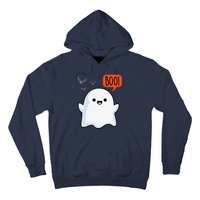 Ghost Saying Boo Spooky Bat Halloween Costume School Teacher Hoodie