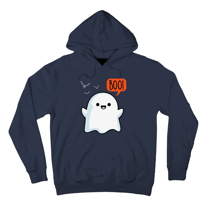 Ghost Saying Boo Spooky Bat Halloween Costume School Teacher Hoodie