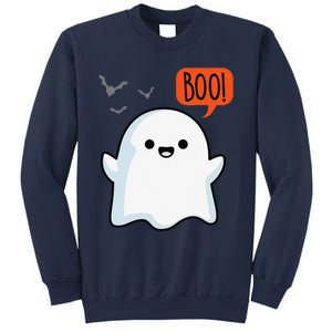 Ghost Saying Boo Spooky Bat Halloween Costume School Teacher Sweatshirt