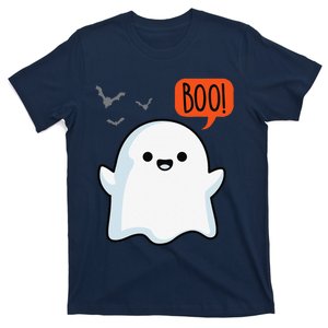 Ghost Saying Boo Spooky Bat Halloween Costume School Teacher T-Shirt