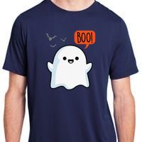 Ghost Saying Boo Spooky Bat Halloween Costume School Teacher Adult ChromaSoft Performance T-Shirt