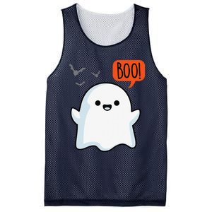 Ghost Saying Boo Spooky Bat Halloween Costume School Teacher Mesh Reversible Basketball Jersey Tank