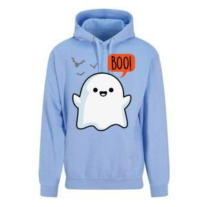 Ghost Saying Boo Spooky Bat Halloween Costume School Teacher Unisex Surf Hoodie