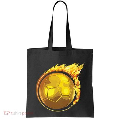 Gold Soccer Ball Flames Flaming Flying Soccer Ball On Fire Bag