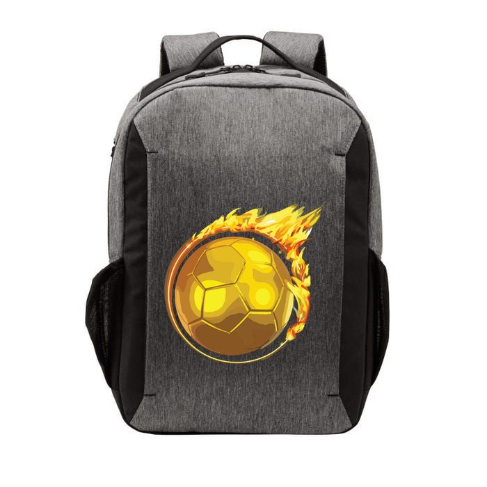 Gold Soccer Ball Flames Flaming Flying Soccer Ball On Fire Vector Backpack