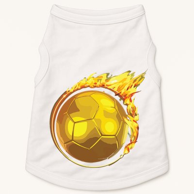 Gold Soccer Ball Flames Flaming Flying Soccer Ball On Fire Doggie Tank