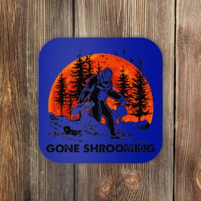 Gone Shrooming Bigfoot Mushroom Halloween Coaster