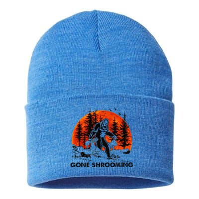 Gone Shrooming Bigfoot Mushroom Halloween Sustainable Knit Beanie