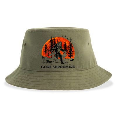 Gone Shrooming Bigfoot Mushroom Halloween Sustainable Bucket Hat