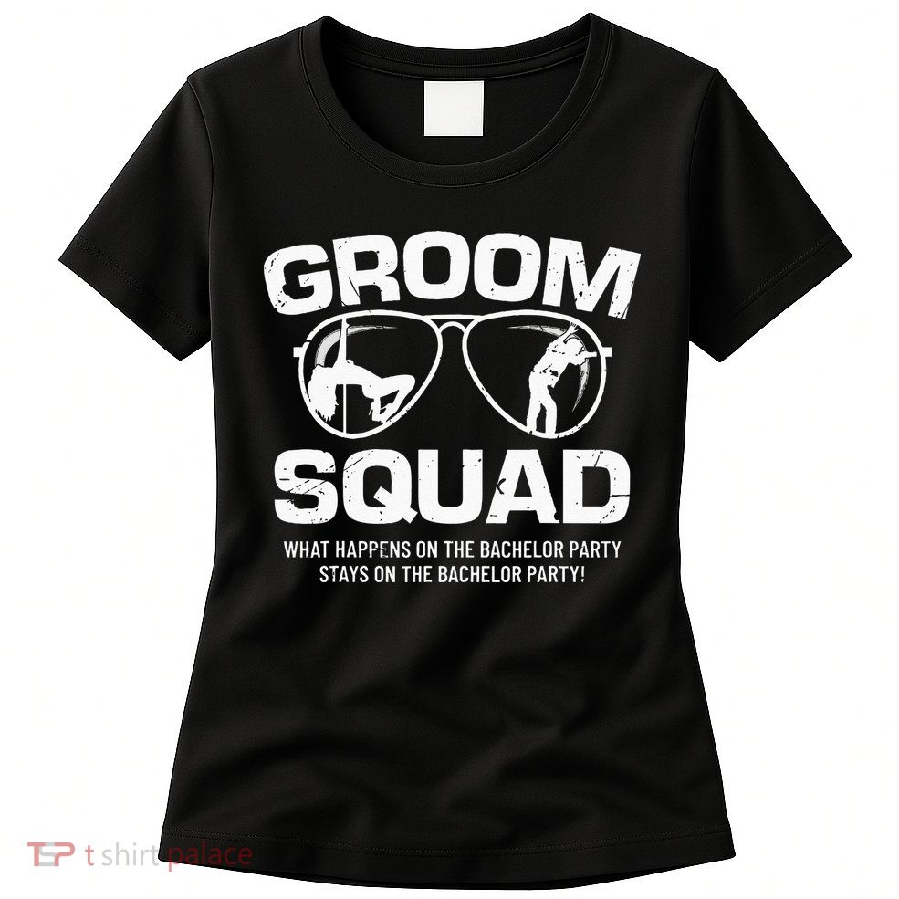 Groom Squad Bucks Groom Groomsmen Bachelor Party Womens T-Shirt