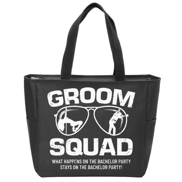 Groom Squad Bucks Groom Groomsmen Bachelor Party Zip Tote Bag