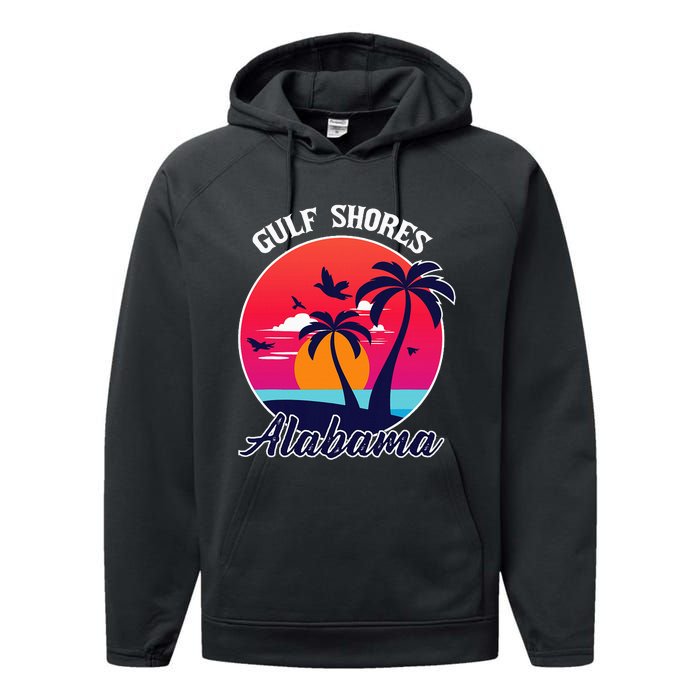 Gulf Shores Beach Alabama Family Vacation Souvenir Gift Performance Fleece Hoodie