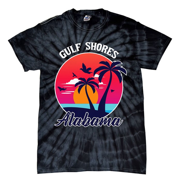 Gulf Shores Beach Alabama Family Vacation Souvenir Gift Tie-Dye T-Shirt