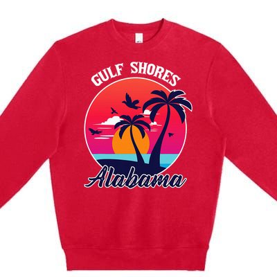 Gulf Shores Beach Alabama Family Vacation Souvenir Gift Premium Crewneck Sweatshirt