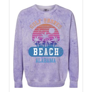 Gulf Shores Beach Alabama Retro Sunset Summer Aesthetic Colorblast Crewneck Sweatshirt