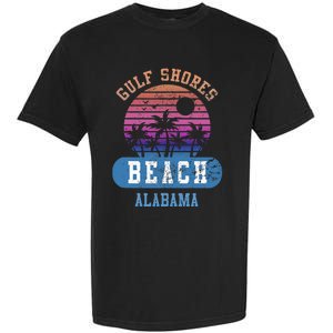 Gulf Shores Beach Alabama Retro Sunset Summer Aesthetic Garment-Dyed Heavyweight T-Shirt