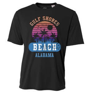 Gulf Shores Beach Alabama Retro Sunset Summer Aesthetic Cooling Performance Crew T-Shirt