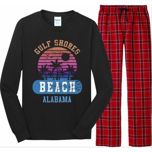 Gulf Shores Beach Alabama Retro Sunset Summer Aesthetic Long Sleeve Pajama Set