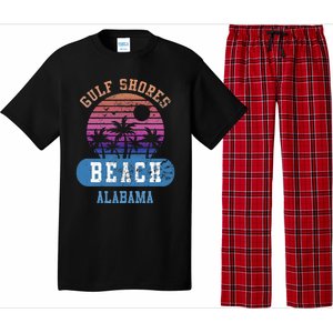 Gulf Shores Beach Alabama Retro Sunset Summer Aesthetic Pajama Set