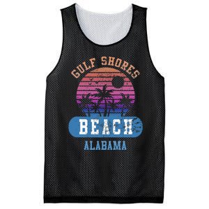 Gulf Shores Beach Alabama Retro Sunset Summer Aesthetic Mesh Reversible Basketball Jersey Tank