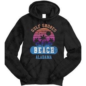 Gulf Shores Beach Alabama Retro Sunset Summer Aesthetic Tie Dye Hoodie