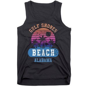 Gulf Shores Beach Alabama Retro Sunset Summer Aesthetic Tank Top