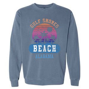 Gulf Shores Beach Alabama Retro Sunset Summer Aesthetic Garment-Dyed Sweatshirt