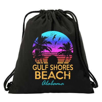 Gulf Shores Beach Alabama Spring Break Vacation Trip Graphic Drawstring Bag