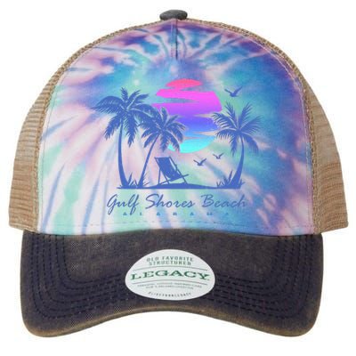 Gulf Shores Beach Alabama Spring Break Vacation Trip Vintage Legacy Tie Dye Trucker Hat