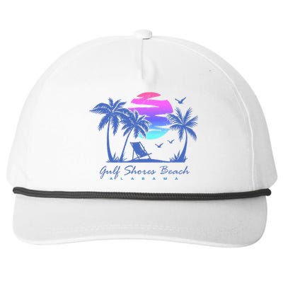 Gulf Shores Beach Alabama Spring Break Vacation Trip Vintage Snapback Five-Panel Rope Hat