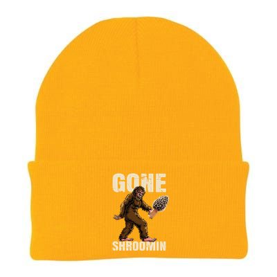 Gone Shrooming Bigfoot Morel Mushroom Hunter Sasquatch Yeti Gift Knit Cap Winter Beanie