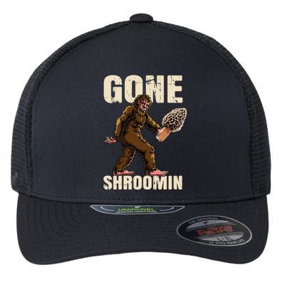 Gone Shrooming Bigfoot Morel Mushroom Hunter Sasquatch Yeti Gift Flexfit Unipanel Trucker Cap