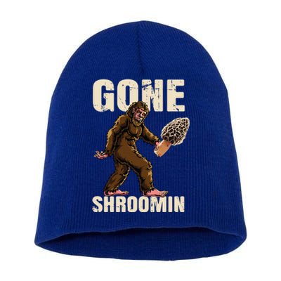 Gone Shrooming Bigfoot Morel Mushroom Hunter Sasquatch Yeti Gift Short Acrylic Beanie