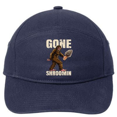 Gone Shrooming Bigfoot Morel Mushroom Hunter Sasquatch Yeti Gift 7-Panel Snapback Hat