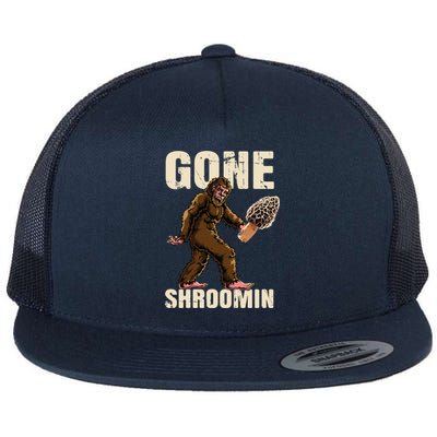 Gone Shrooming Bigfoot Morel Mushroom Hunter Sasquatch Yeti Gift Flat Bill Trucker Hat